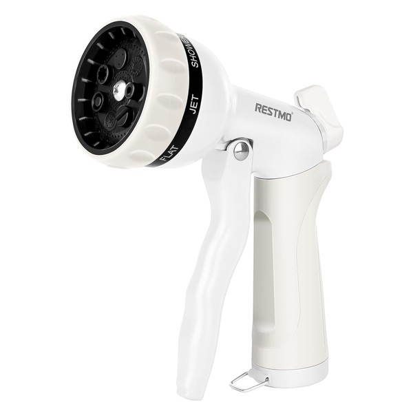RESTMO Garden Hose Nozzle, Heavy Duty Metal Water Hose Nozzle
