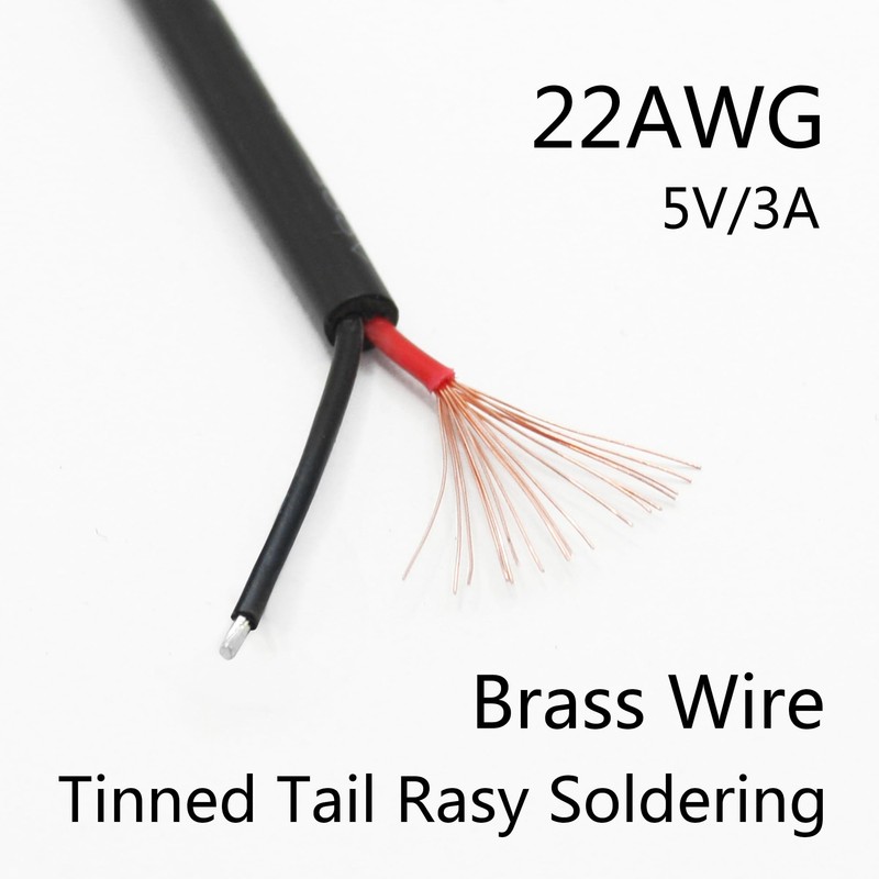 6FT USB A Male Plug 2 Pin Bare Wire, USB