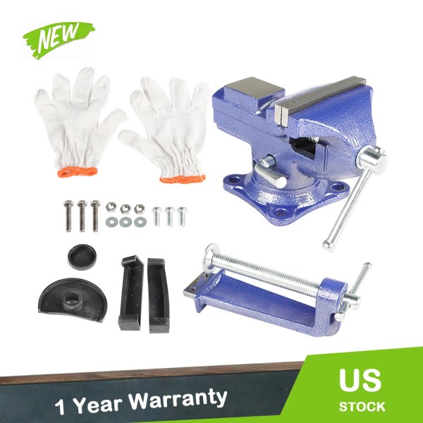 ALL-CARB 2-In-1 Bench Vise for Workbench 3.2" Multi-Functional Portable 360°