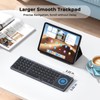 MEETION Foldable Bluetooth Keyboard with Touchpad, Portable Wireless, Gray