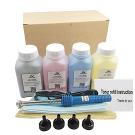 Misee Toner Refill Kit Compatible for HP 201a CF400a CF401a CF402a CF403a Cartridge Used with Color Pro MFP M277dw M252dw M277 M252 Pinter (with Tools)