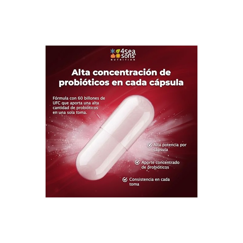 Probióticos 60 Billones 600 Mg | Complejo de 12 Cepas