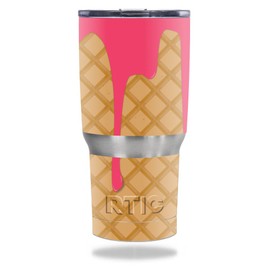 MightySkins Skin Compatible with RTIC Tumbler 20 oz (2016) wrap Cover Sticker Skins Ice Cream Cone