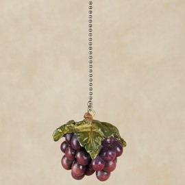 Touch of Class Harves Metal Fan Pull | Resin Grape Chain Decor for Ceiling Lighting | Tuscan Style Decor for Bedroom kitchen