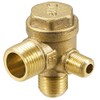 ZLYY 90-Degree Right Check Valve, 3-Port Brass Male Threaded Air