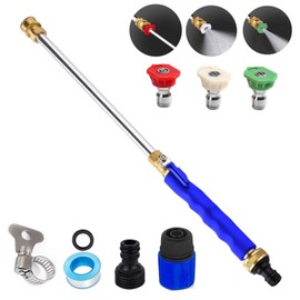 2024 Upgraded Jet Nozzle High Pressure Hose Nozzle for Garden Hose, Jetnozzle High Pressure Washer Tools With 3 Different Nozzles and Quick Connectors for Car Pet Patio Window Washing