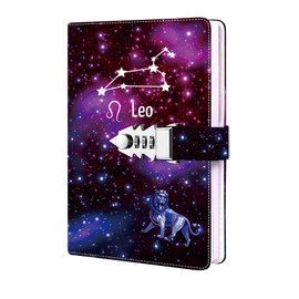 Constellation Diary with Lock, Diary for Women, Men, Girls, Boys, Teenagers, Children, Refillable Password Notebook, Best Birthday, Christmas, Size A5 (21 x 15 cm)