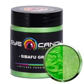 Eye Candy Pigments Premium Green Mica Powder - Sibafu Green (25gr) - for Epoxy, Resin, Soap, Paint, Woodworking, Acrylic Pouring, Bath Bombs, Fishing Lures - DIY Arts and Crafts Additive