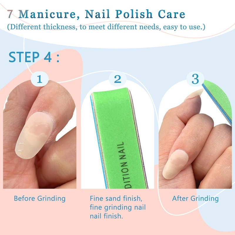 LNAUJS 3-Pack All-in-One Nail Buffer - Effortlessly Create Smooth and