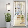 Magnetic Windproof Vinyl Curtain for Doors & Entrances 120x210cm Large White