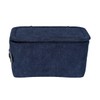 WENKO Anela Bathroom Basket with Lid Dark Blue