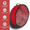 30 inch Christmas Wreath Storage Bag, Waterproof Clear PVC Top,