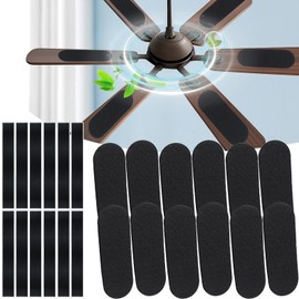 aeloer 12 Pack Ceiling Fan Filters for Blades Activated Carbon, Fan Blade Air Purifier Pads(Captures Dust, Pollen, Pet Dander), Easy-Stick Air Filter for Home and Office