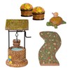 Arcadia Garden Products Pebble Lane Polyresin Fairy Garden Kit (11-Piece)