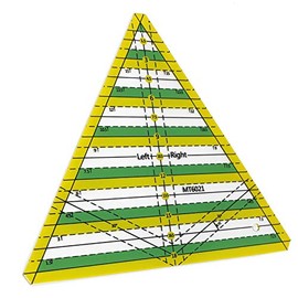 VViViD Yellow & Green 60 Degree Equilateral Triangle Quilting Template 18 Centimeter Gridded Ruler