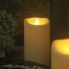 EZiGarden 4"x8"Battery Operated Flameless LED Pillar Candle, Outdoor Waterproof Flickering