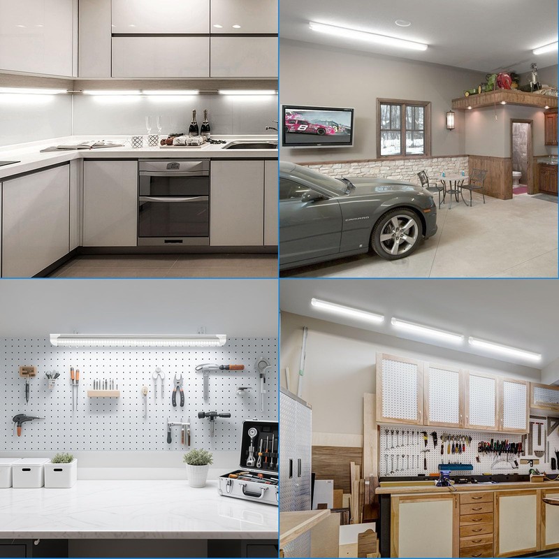 CNSUNWAY 2FT LED Shop Light, 24W 5000K 3600LM Super Bright,