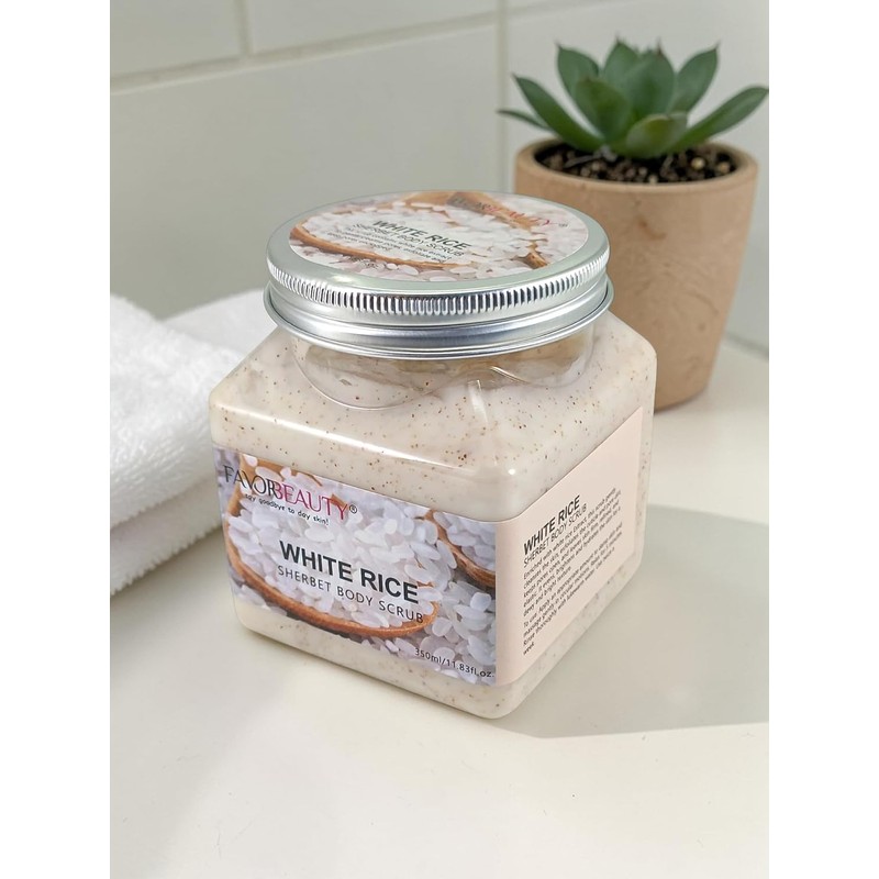 Javaz Exfoliante Facial y Corporal de Arroz, Hidrata, Aclara Manchas
