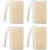 Esponja de lufa orgánica 4 unidades exfoliante natural exfoliante corporal