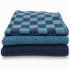 Ecovask Dish Cloth 3pc Variety Pack Organic Cotton, Pool Party