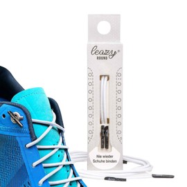 Leazy Round Elastic Laces For Hooking On, Rubber Shoelaces Without Tying, Perfect Fit And Stable Support For Sports And Leisure - White -