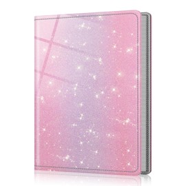 Fintie Photo Album 5x7 Photos - 52 Pockets Small Mini Capacity Premium Vegan Leather Cover, Portable Wallet Albums Book for Wedding Family Boys Girls Art Work, Fantacy Ombre