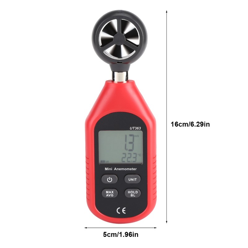 UT363 High Accuracy LCD Digital Anemometer Wind Speed Temperature Gauge