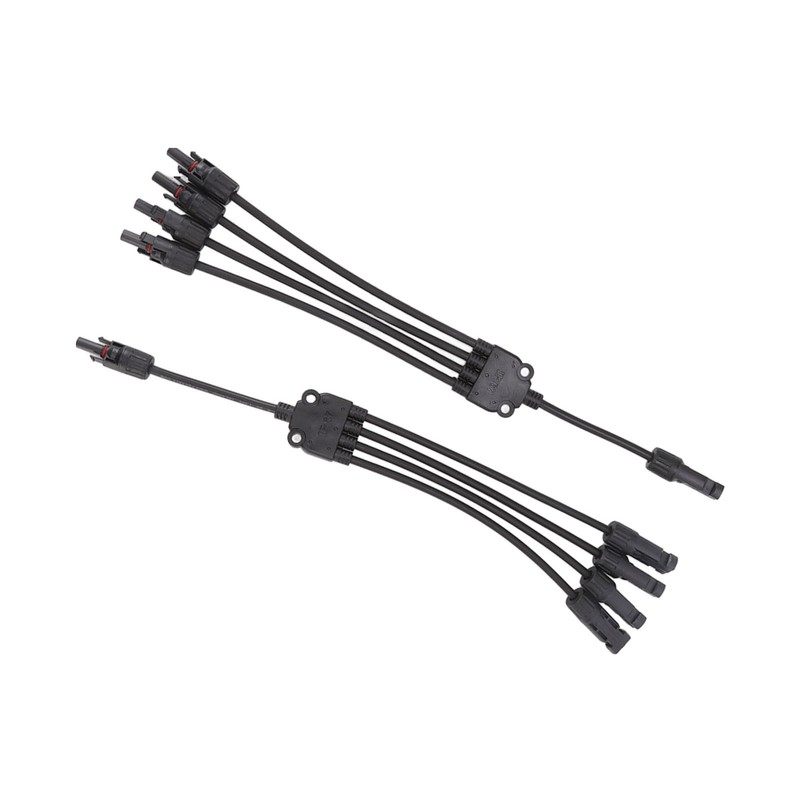 One Pair Solar Panel Adapter Y Branch 1 to 4