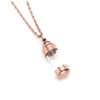 Zysta Arylic Urn Necklace for Ashes Clear Glass Cylinder Pendant