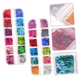Outanaya Heart-Shaped Nail Art Sequins Colors for Nail Decoration Lightweight Glitter Sequins for Manicure and Crafts for Cell Phone Cases Art