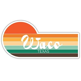 Waco Texas 4 x 2.25 Inch Fridge Magnet Retro Vintage Sunset City 70s Aesthetic Design