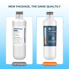 Crystala Filters LT1000PC Refrigerator Water Filter, Water Filter ADQ747935 Compatible with LT1000PC, LT1000PC/PCS, LT-1000PC, MDJ64844601, ADQ747935, ADQ74793504 Water Filter (1 Pack)