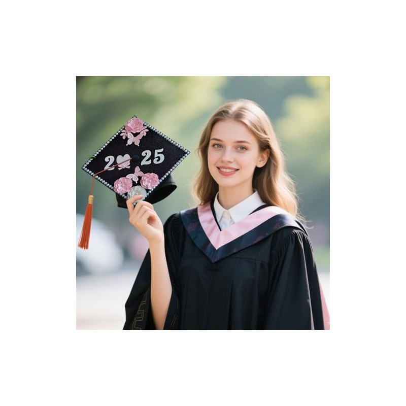 XNXQLFPY 2025 Upgrade Graduation Cap Decorations kit,Includes 16 Pcs Graduation
