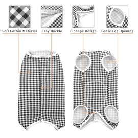 Kuoser Surgical Recovery Suit for Dogs Cats, Pet T-Shirt After Surgery Wear for Dogs, Dog Professional Recovery Suit Comfortable E Collar Alternative, Prevent Licking Onesies Pet Surgery Recovery Suit