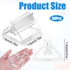 DOPENSPI 50PCS Card Stands, Table Sign Holder Stand Clear Display
