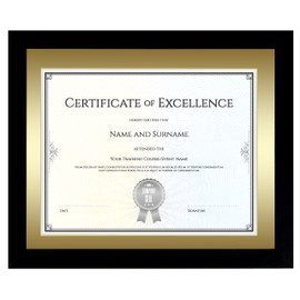 PEALSN 8.5 x 11 Picture Frame Set of 6, Display Pictures 6x8 with Mat or 8.5 x 11 Without Mat for Wall Mounting Display, Photo Frames Collage for Wall Decor, Black.