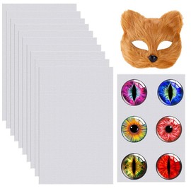GORGECRAFT 10Pcs White Eye Mesh 11.8 x 7.9 Inch PVC Plastic Waterproof Mesh Sheet Printable Cosplay Fursuits Blank Canvas Fabric Sheets Furry Suit for Costume Props Craft Making Home Decor Supplies