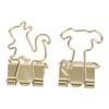 100Pcs Binder Clips Cute Animal Shaped Handle Sturdy Metal Multi