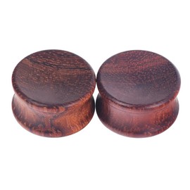 Oyaface 2PC Saddle Plugs Natural Wood Ear Gauges Tunnels Stretcher Set Concavity Wood Style A 20mm