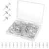 100 Pcs Clear Push Pins, Drawing Pins Thumb Tacks with