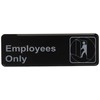 Winco Sign, 3-Inch by 9-Inch, Employee Only