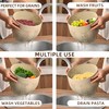 Metal Colander with Wood Handle, Powder Coated Kitchen Essential 22cm