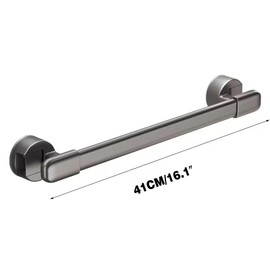 Suction Cup Grab bar for Shower，Suction Grab Bars for Showers，Bathroom Shower Grab Bar, Suction Cup Mount, Removable Shower Grab Bar, Gray,16.1 inches/41CM