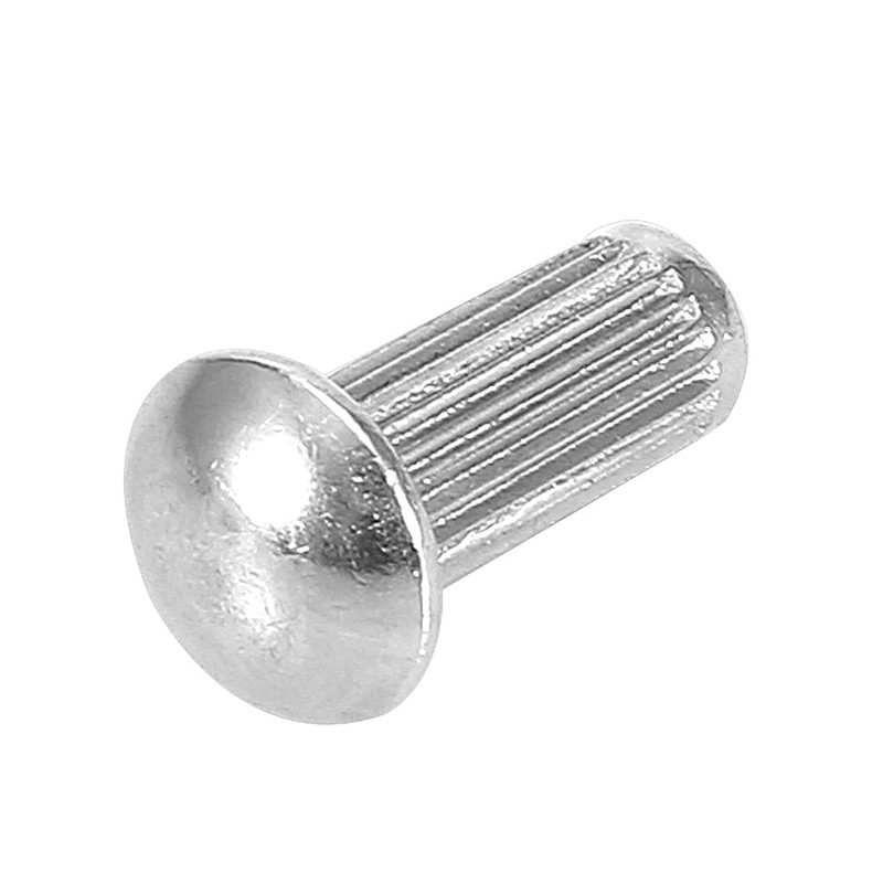 50pcs Knurled Shank Rivet, M5 Round Head Solid Rivets Knurled