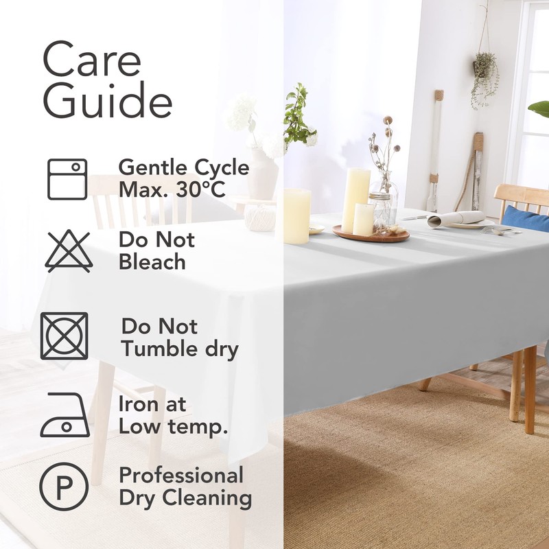 Deconovo Oxford Decorative Water Resistant Table Cloth Wipeable Rectangle Tablecloth