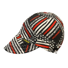 U.S. Welder Reversible Welding Cap Flag Print (7 3/8, Black/Red)