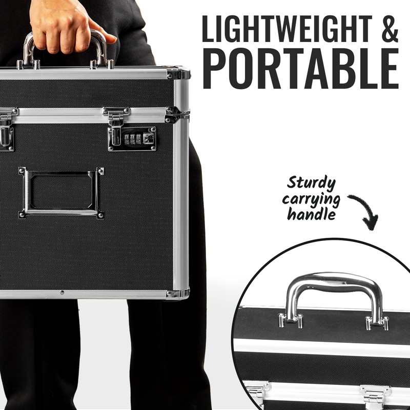 Vaultz Locking File Organizer Box - 13.5 x 13.25 x