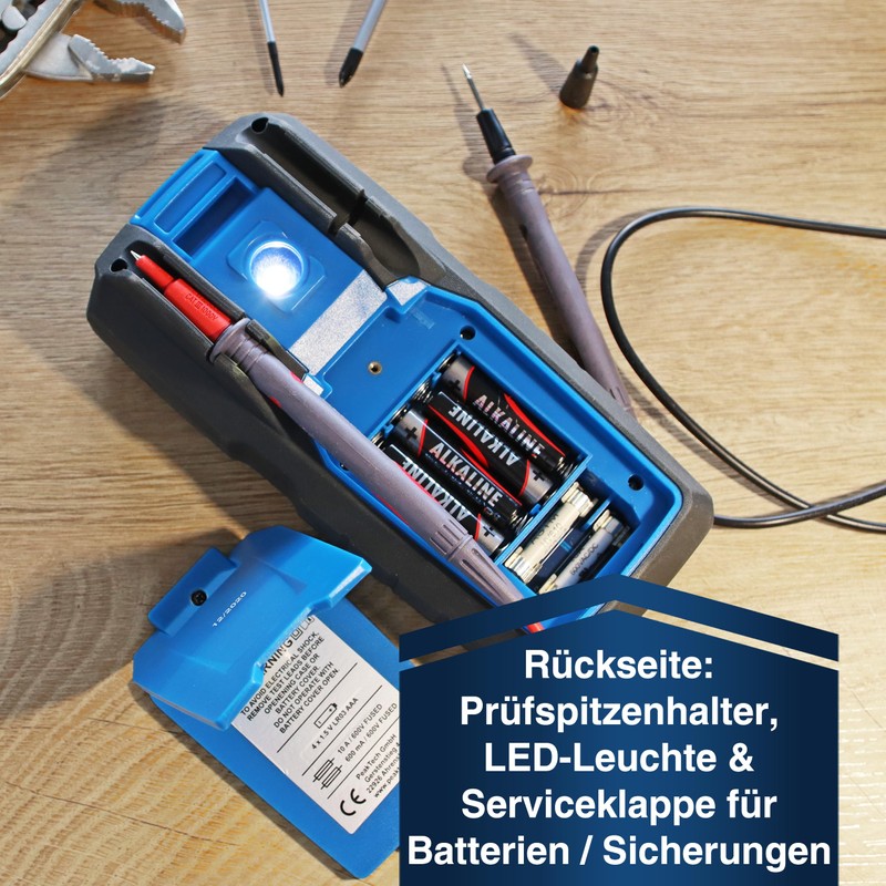 PeakTech 3349 True RMS Digital Multimeter, Manual Range, 6000 Counts,