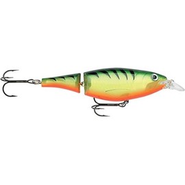 Rapala X-Rap Jointed Shad Lure with Two No. 2/0 Hooks, 1.2-2.4 m Swimming Depth, 13 cm Size, Firetiger