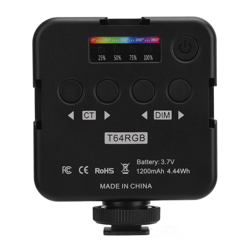 LED Camera Light Dimmable 2500K to 6500K 1200mAh Rechargeable Portable